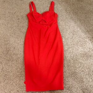 Red cocktail dress